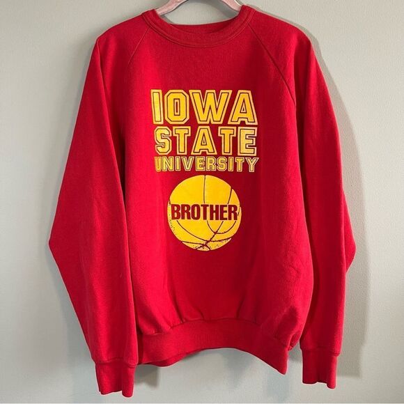 ✨ Vintage Alere Red Iowa State Basketball Brother Crewneck Sweatshirt XL - Picture 1 of 11